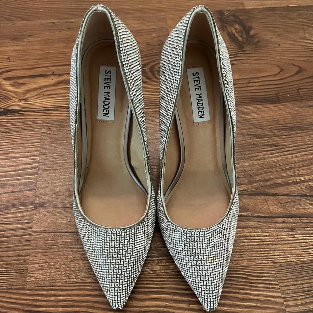 Steve Madden Rhinestone Daisie Heels